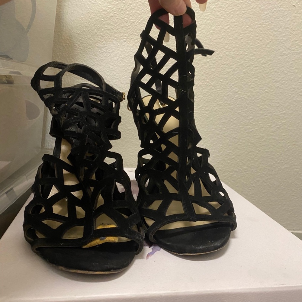 Marciano Black Strappy Heels